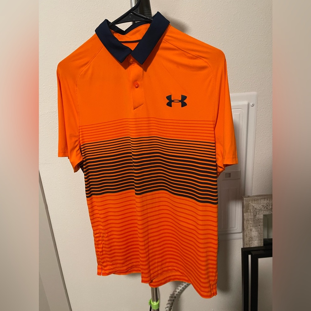 Under Armour Iso-Chill Polo - Illini Orange Blue, Small